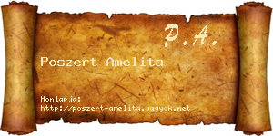 Poszert Amelita névjegykártya